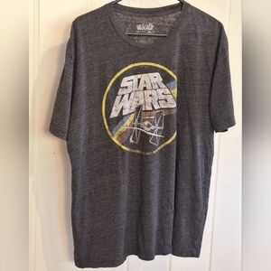 VINTAGE STAR WARS 90s X - Wing Fighter Gray Tee Size XL Good Pre - Owned See Pic